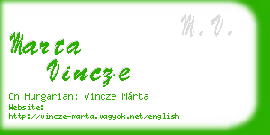 marta vincze business card
